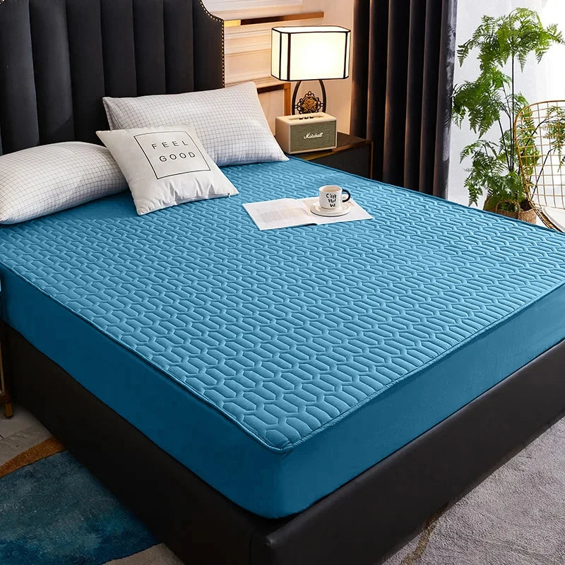 Safe Waterproof Mattress Cover Protector Soft Comfortable Breathable Printing Bedding Mattress Bed Cover Fitted Machine Washable